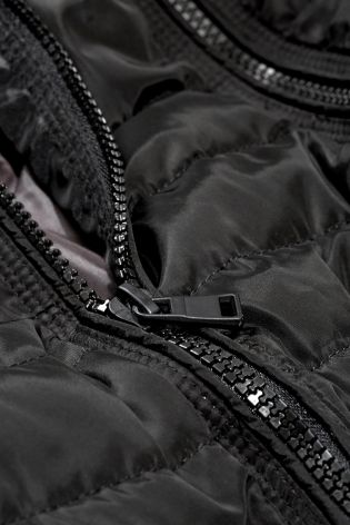 Black Microfibre Jacket Panel (Maternity)